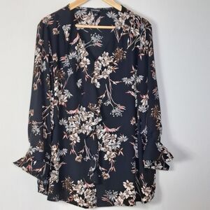 Roz & Ali Floral Blouse Size 2X